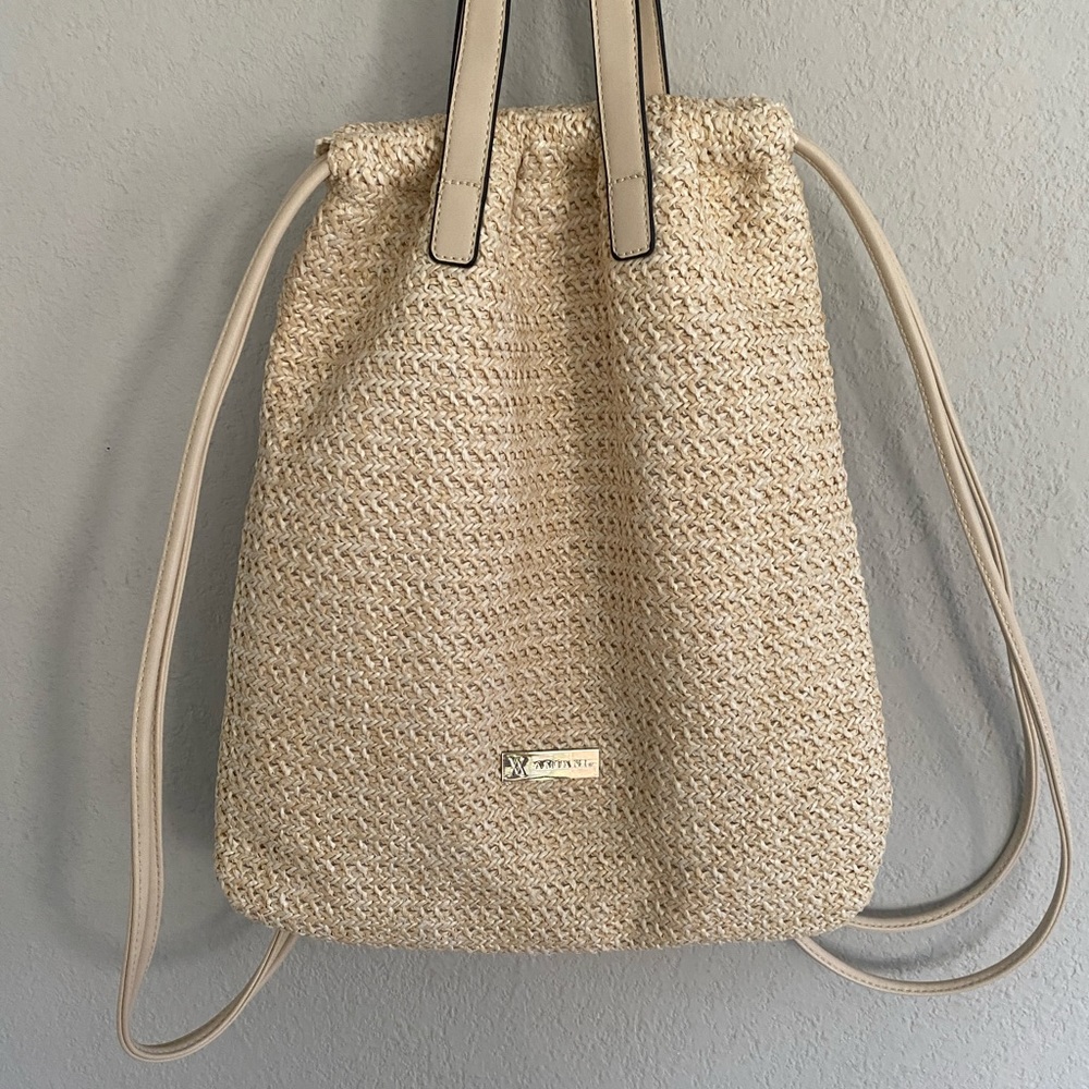 Amiani Woven Backpack Purse
